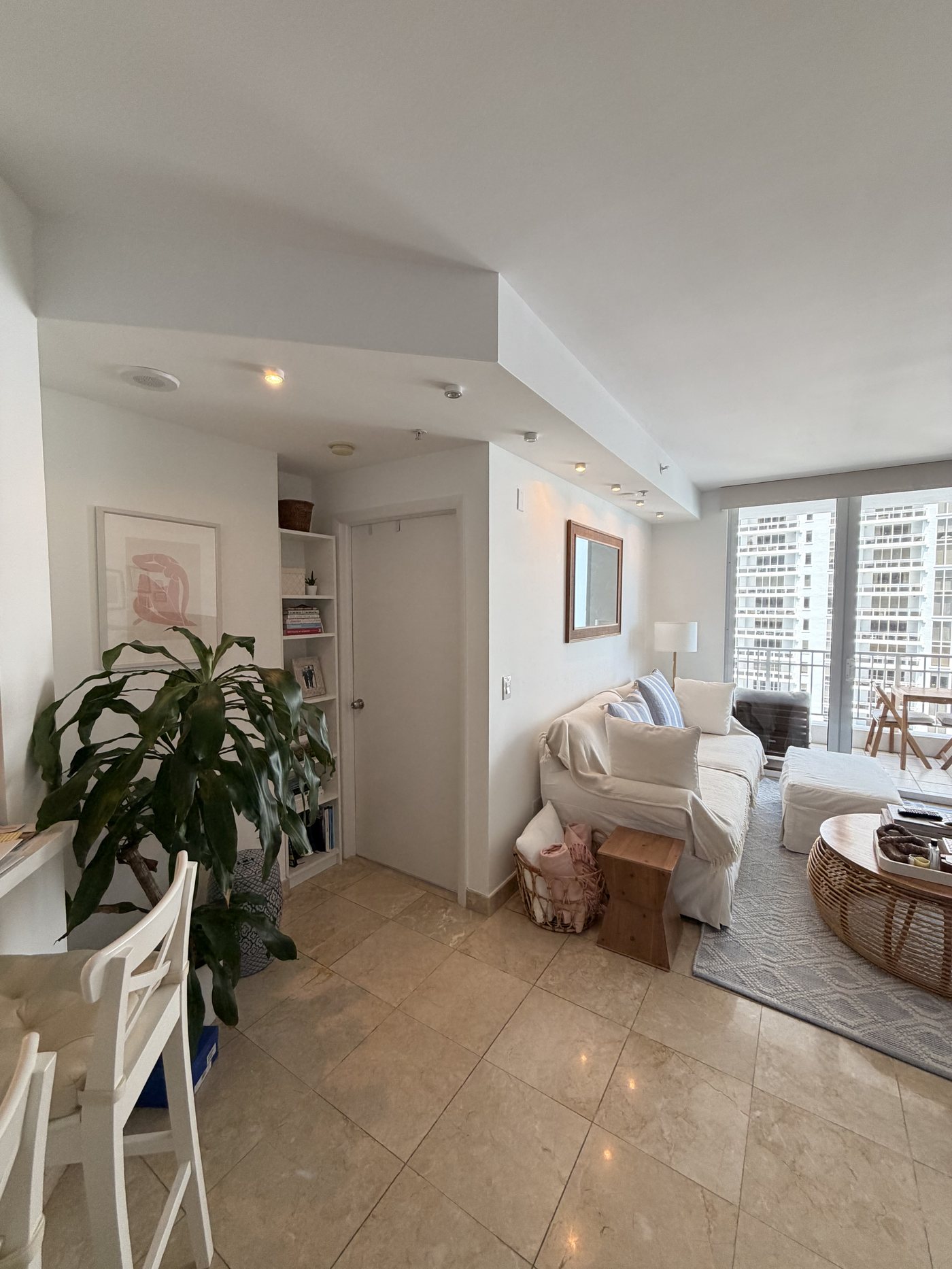 Living room furnished, alternate angle